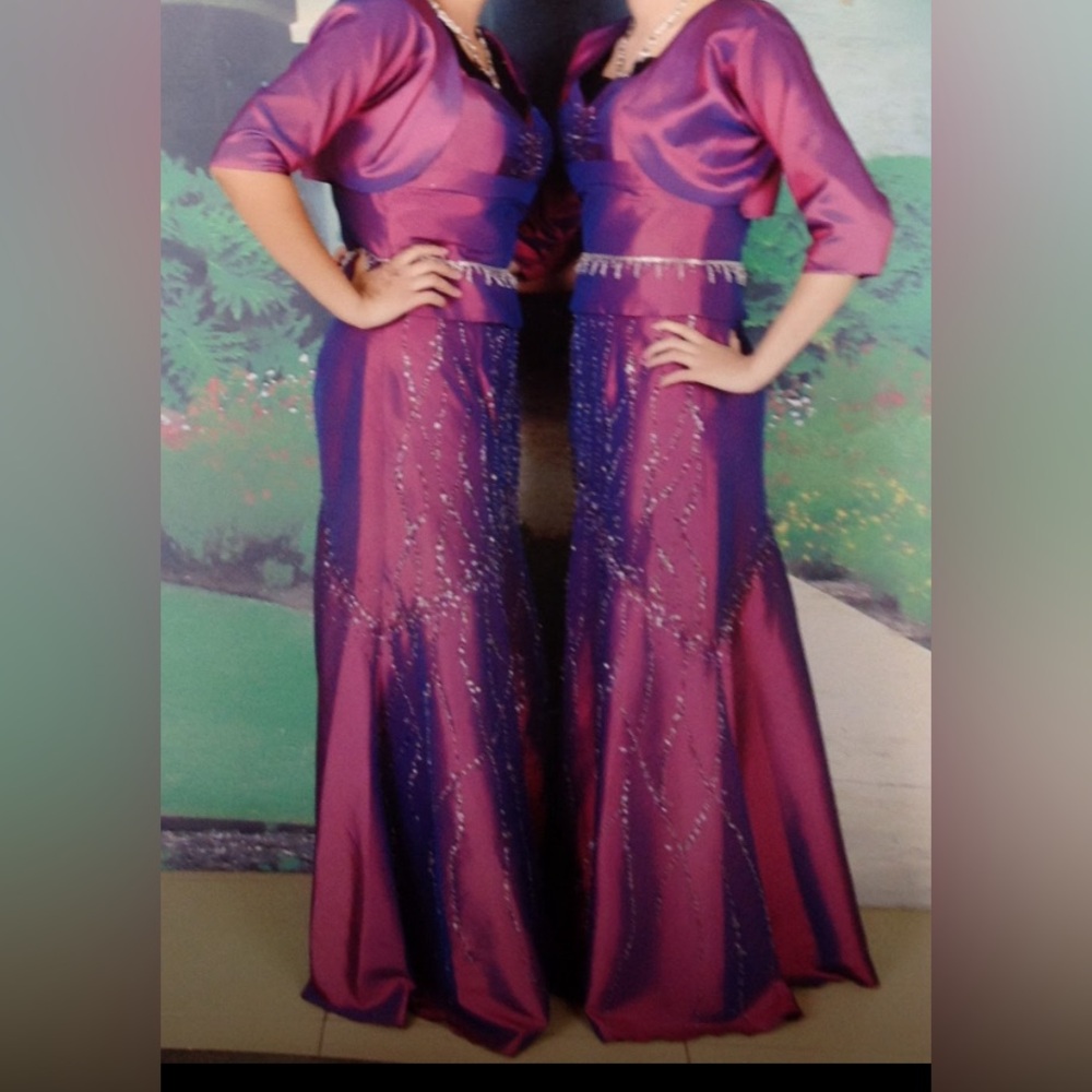 Purple 2 piece dress